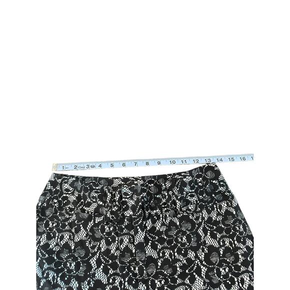 Dolce & Gabbana Gray Black White Floral Lace Print Straight Leg Trousers Size 6 - Picture 9 of 12